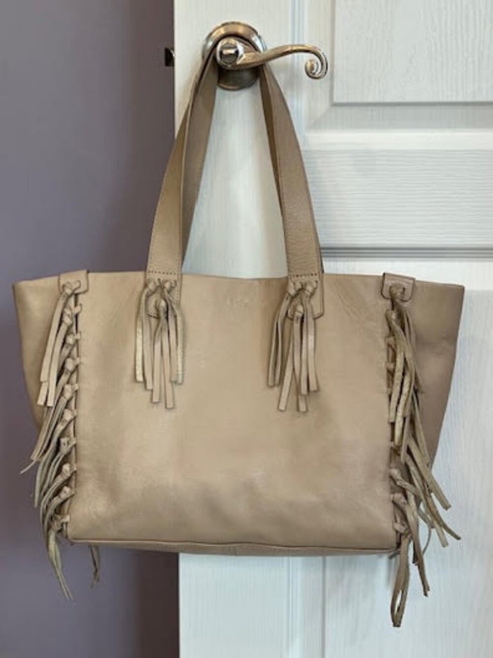 UGG Lea Leather Fringe Tote